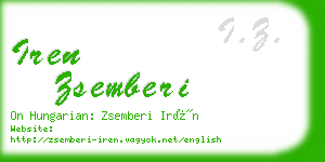 iren zsemberi business card